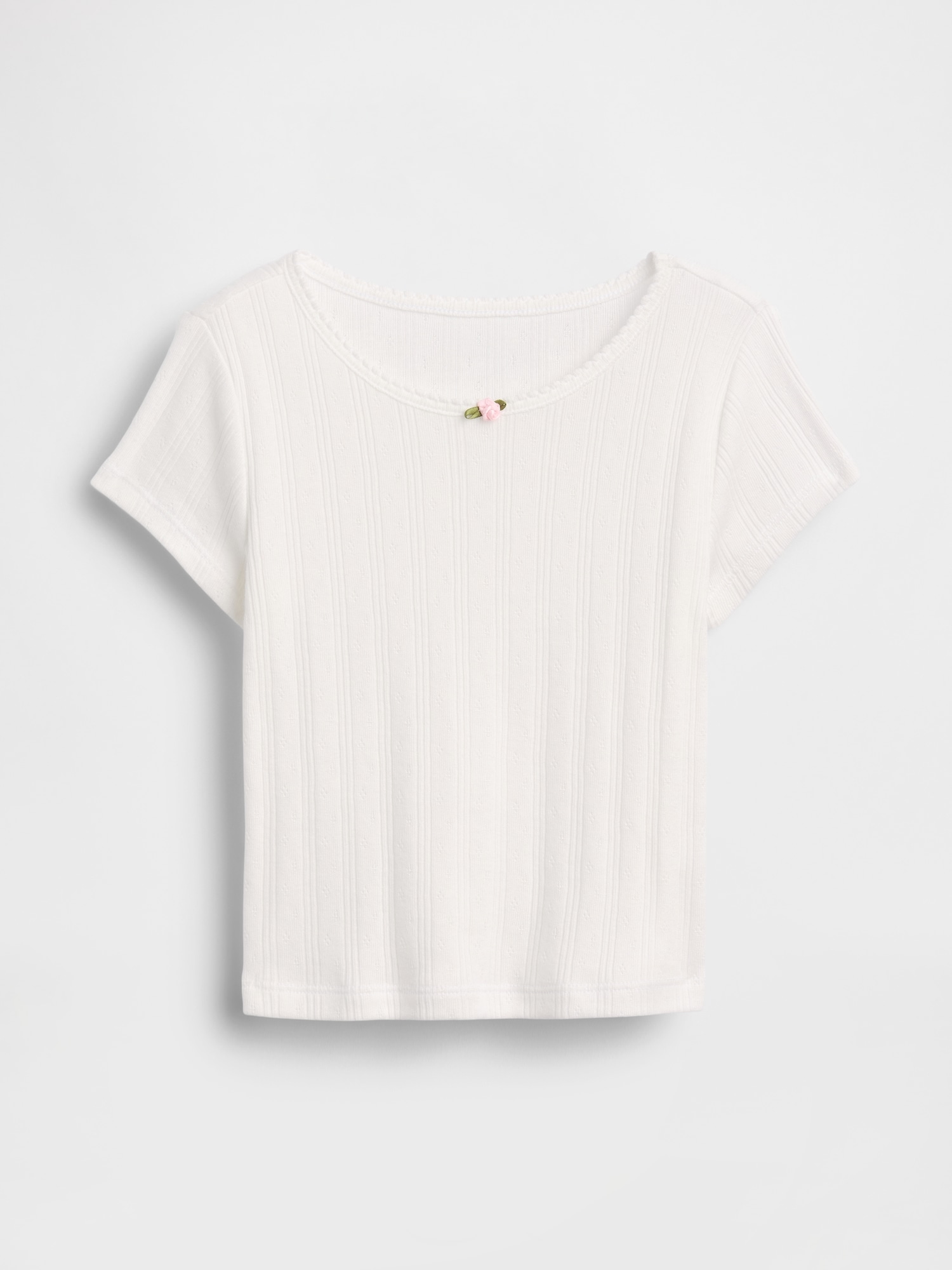 T-SHIRT EN TRICOT POINTELLE CÔTELÉ POUR BÉBÉ ET TOUT-PETIT