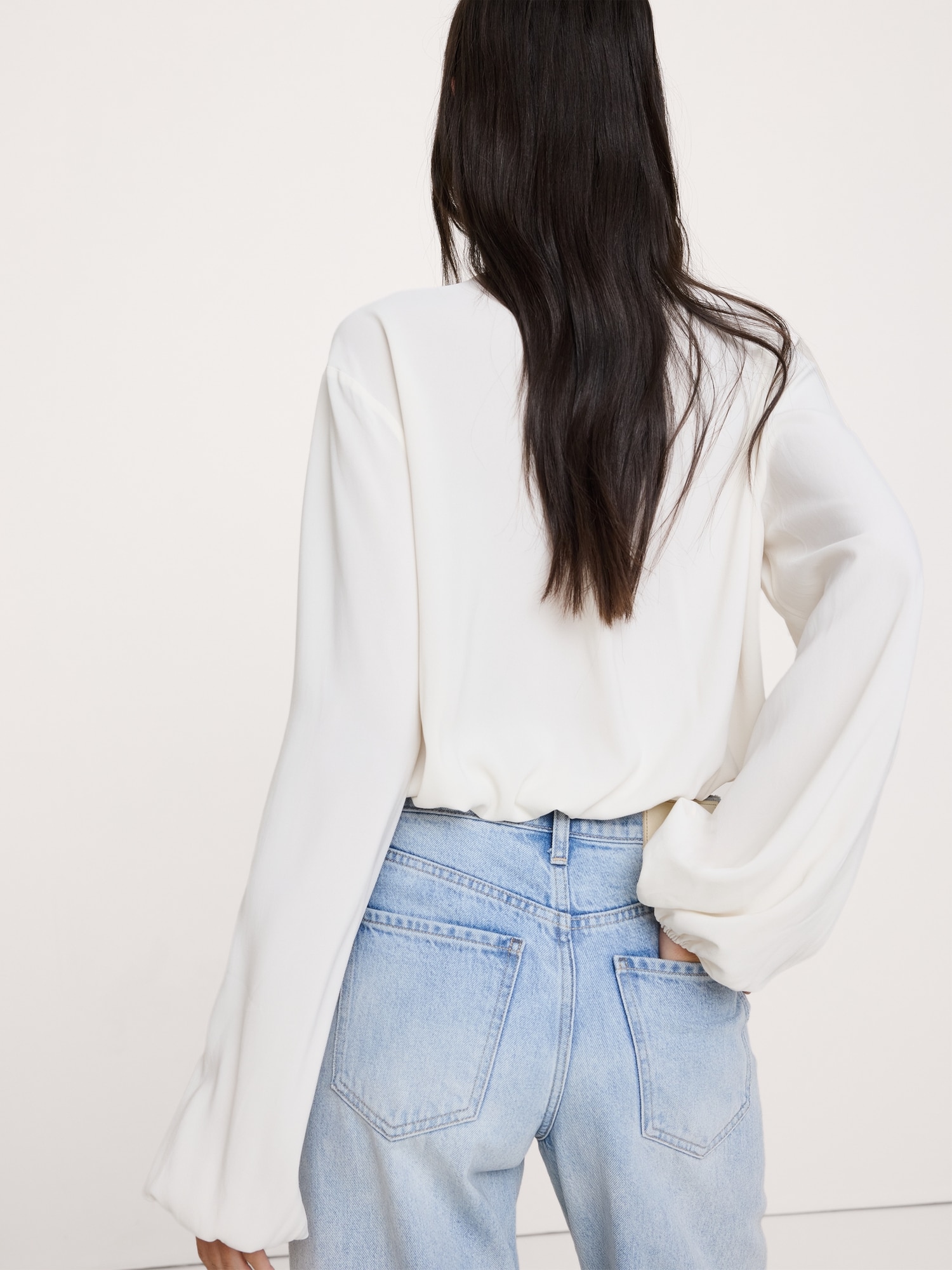 Georgette Tie-Neck Blouse