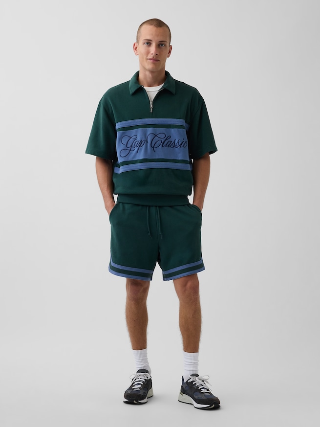 ヴィンテージソフト フレンチテリー GAPクラシックロゴ 1/4ジップアップ プルオーバー-1