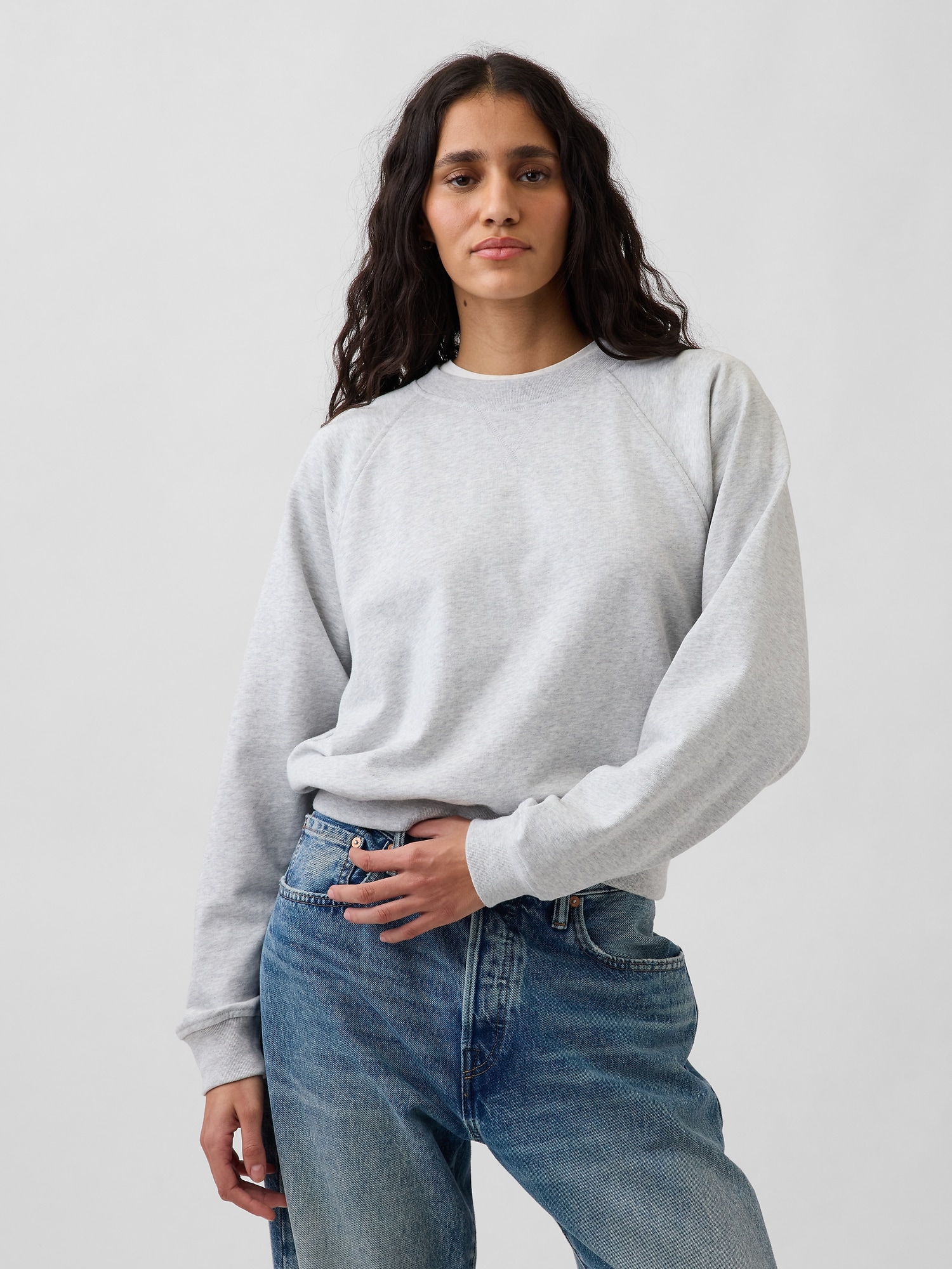 CHANDAIL À MANCHES RAGLAN EN JERSEY BOUCLETTE VINTAGEDOUX