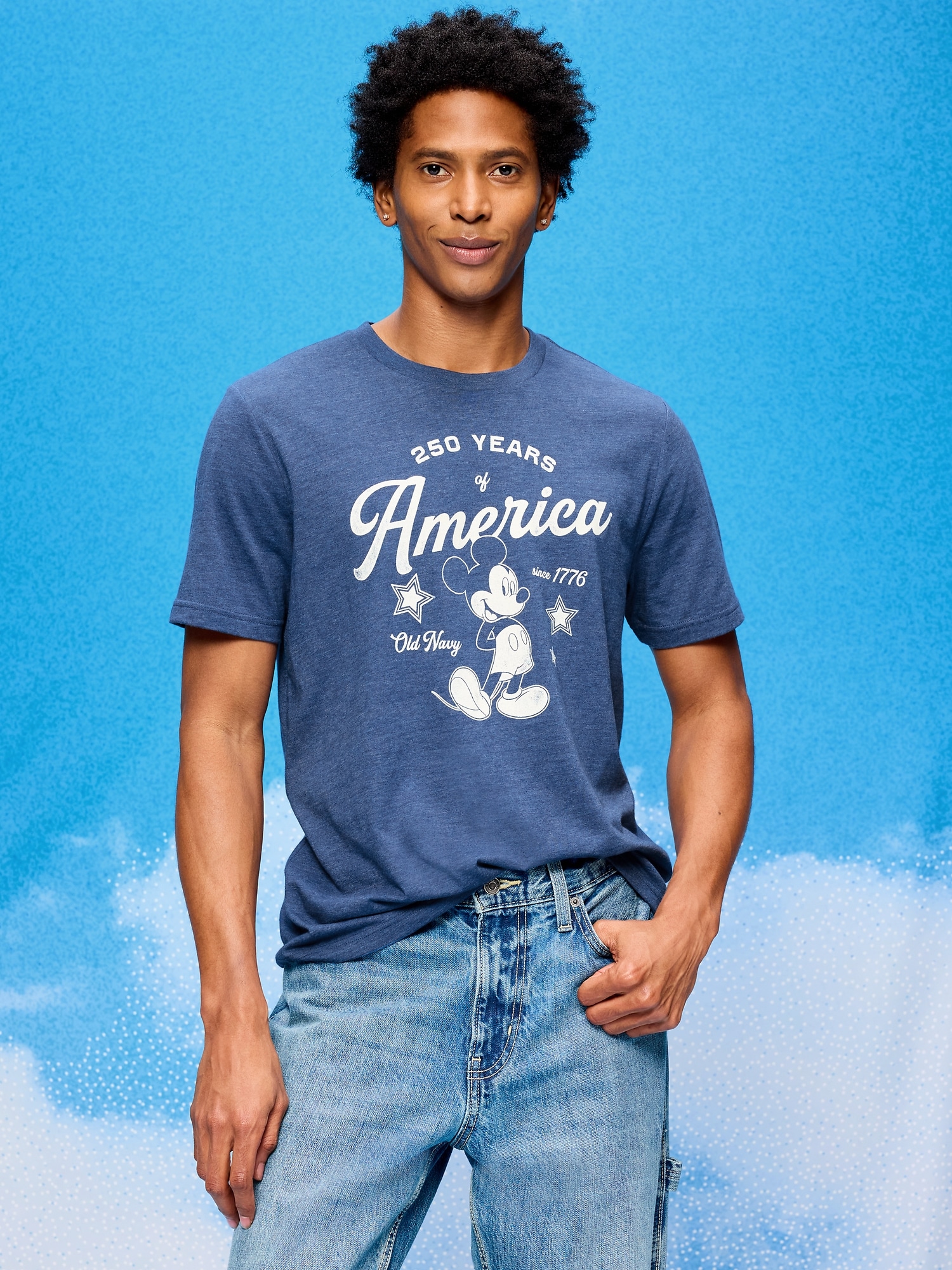Old Navy x Disney Mickey Mouse Logo-Graphic T-Shirt for Adults