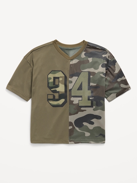 T-SHIRT SURDIMENSIONNÉ EN MAILLE À IMPRIMÉ POUR GARÇON