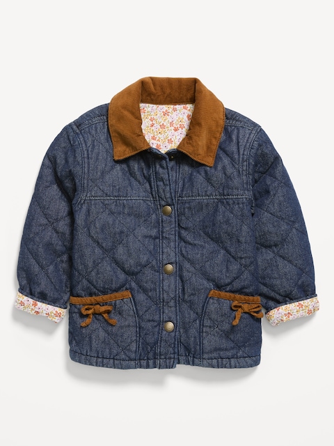VESTE CAMPAGNARDE EN DENIM POUR TOUTE-PETITE