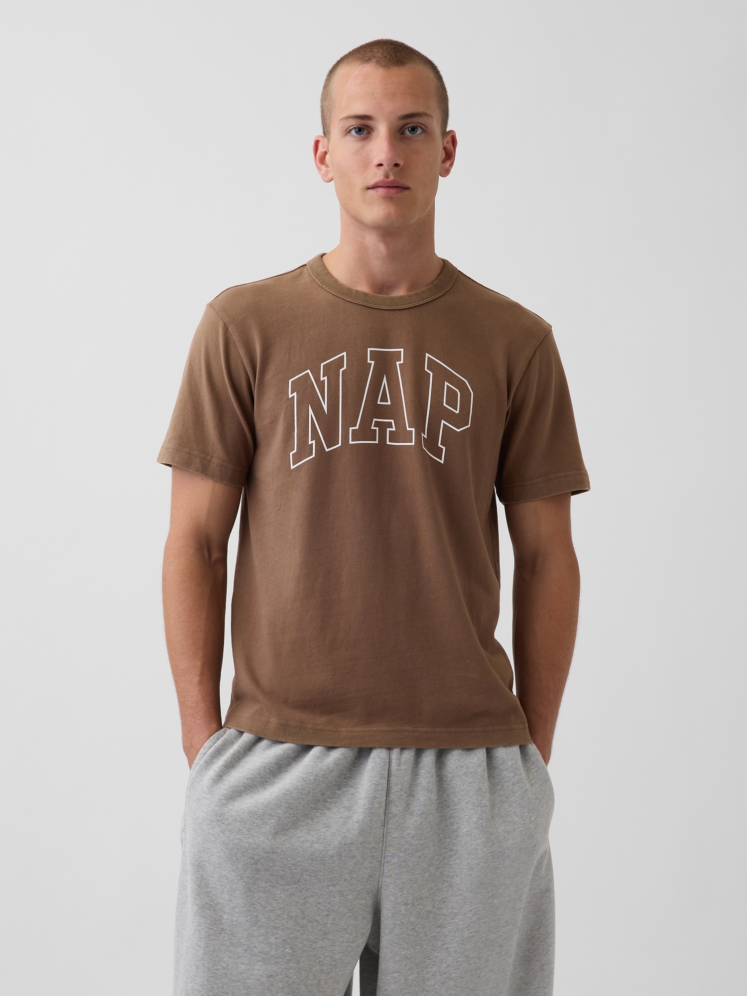 NAPロゴ オーバーサイズ パジャマTシャツ-4