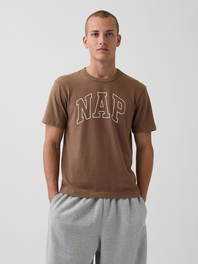NAPロゴ オーバーサイズ パジャマTシャツ-4