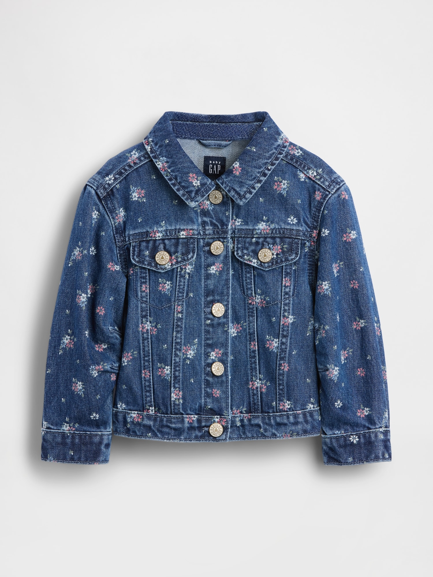 VESTE FLEURIE EN DENIM POUR BÉBÉ ET TOUT-PETIT