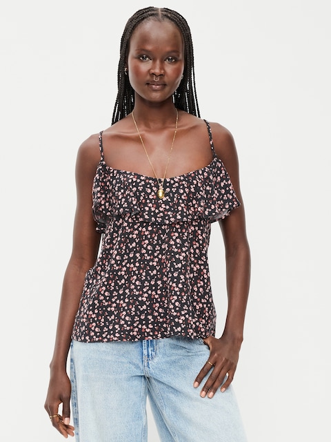CAMISOLE À VOLANTS SUR LE DEVANT