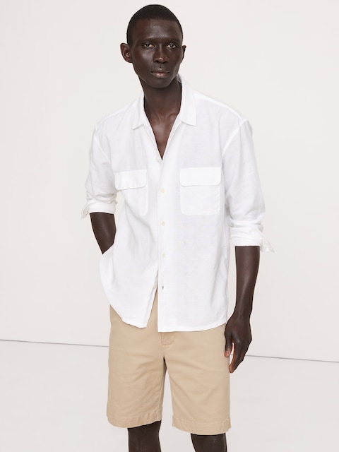 CHEMISE DE VACANCES DÉCONTRACTÉE EN LIN