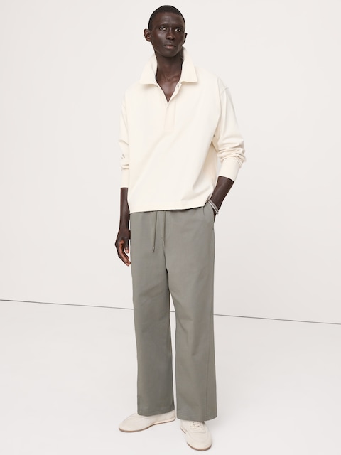 PANTALON AVIATEUR DÉCONTRACTÉ À TAILLE EXTENSIBLE - Vert Aigue
