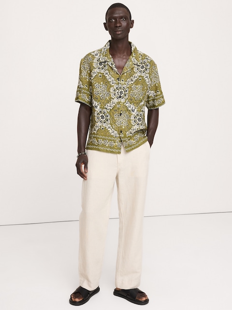 CHEMISE DE VACANCES COUPE STANDARD EN LIN