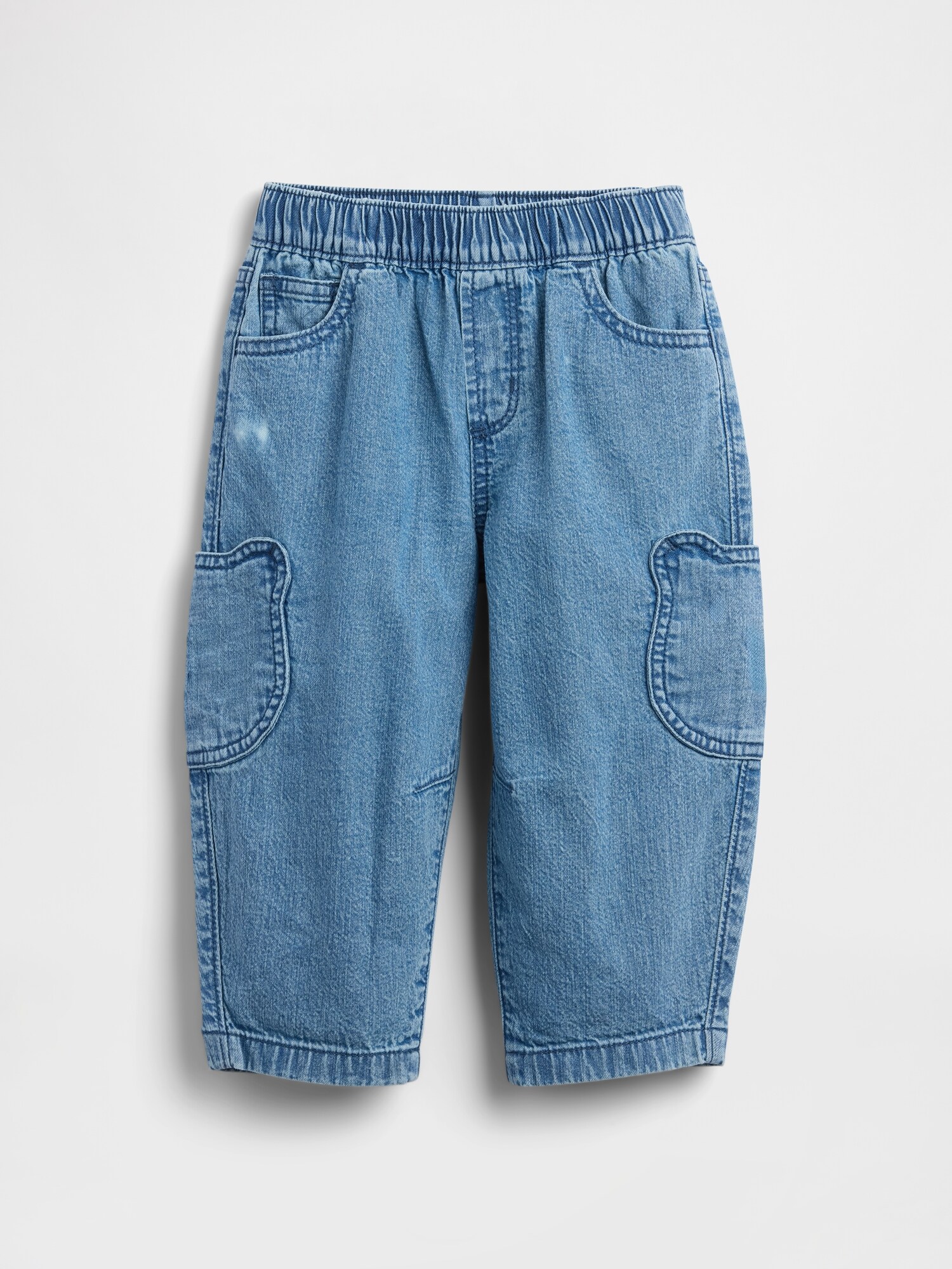 Jean coupe baril à poche en forme de l’ourson Brannan et taille extensible pour Bébé Tout-petit