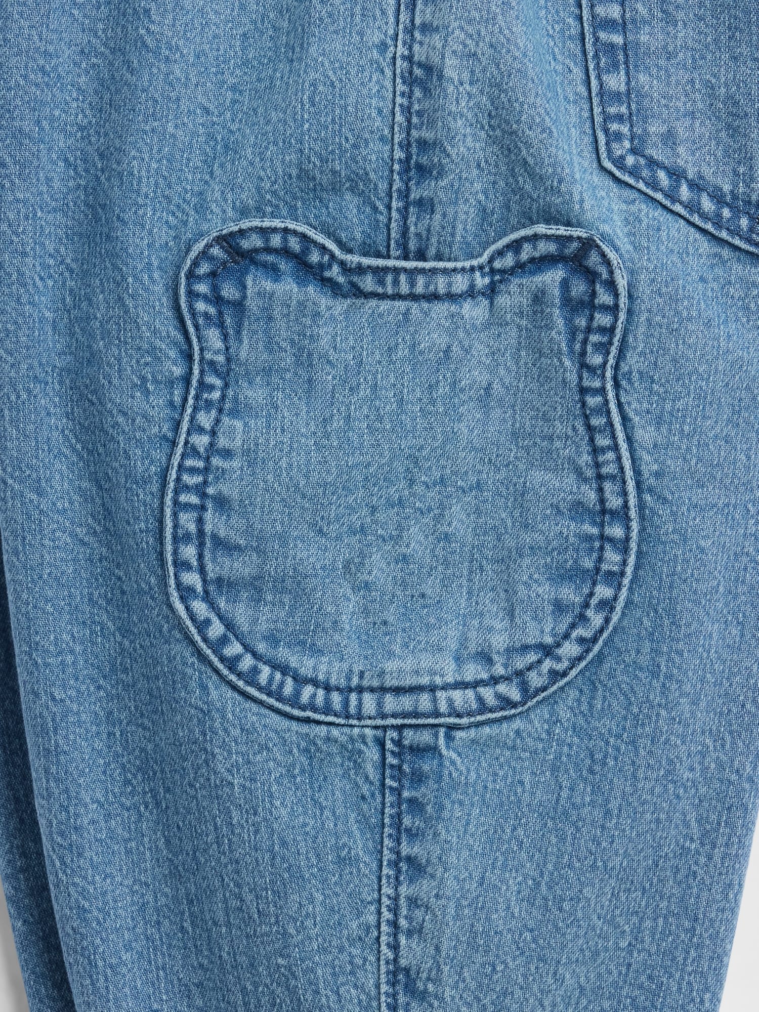 Jean coupe baril à poche en forme de l’ourson Brannan et taille extensible pour Bébé Tout-petit