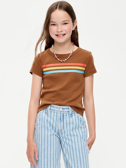 T-SHIRT AJUSTÉ À MANCHES COURTES POUR FILLE