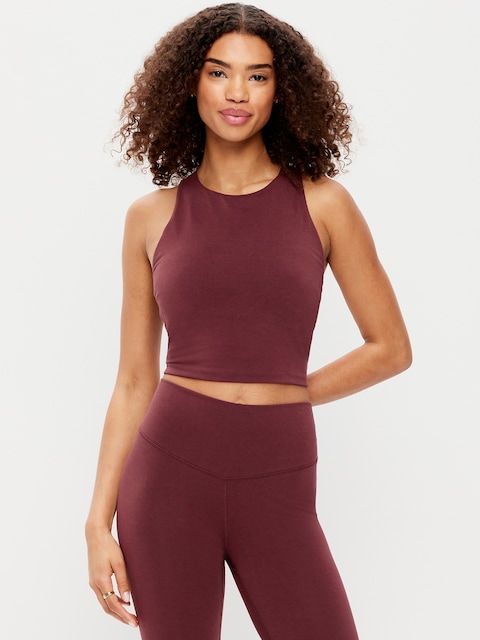 Light Support PowerChill High-Neck Racerback Sports Bra