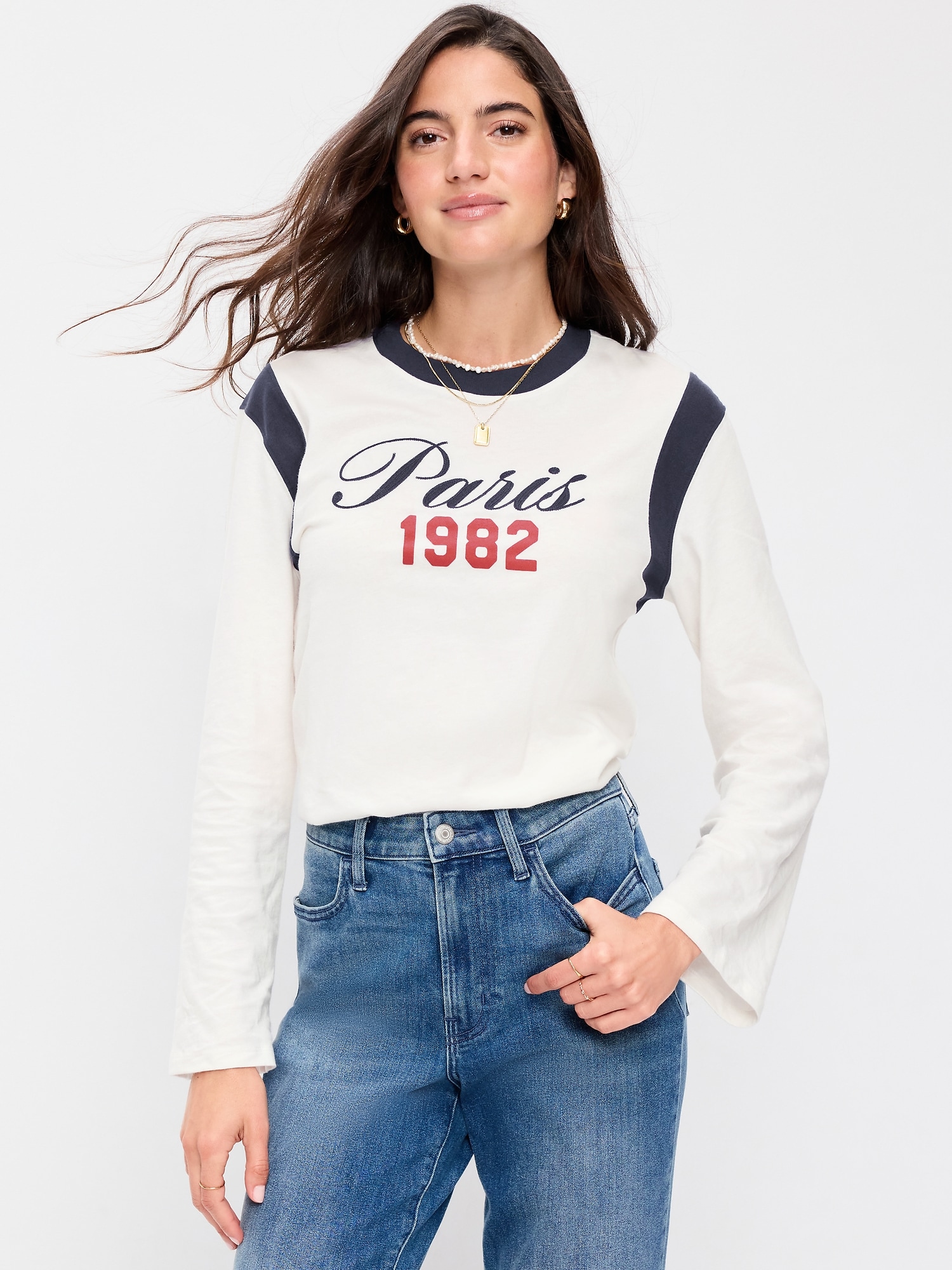 EveryWear Long-Sleeve Graphic T-Shirt