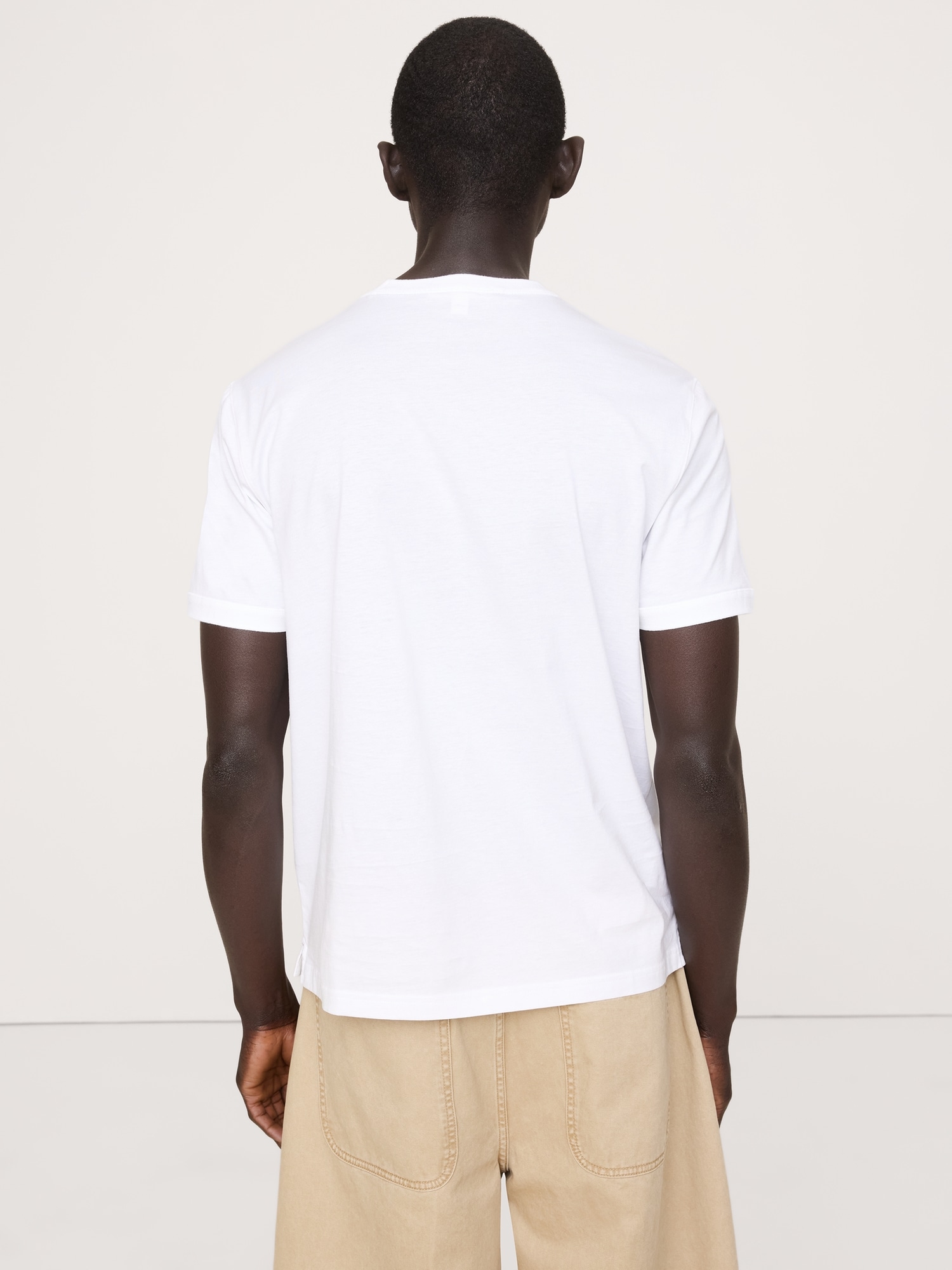 シルキー コットン リンガー Tシャツ-1