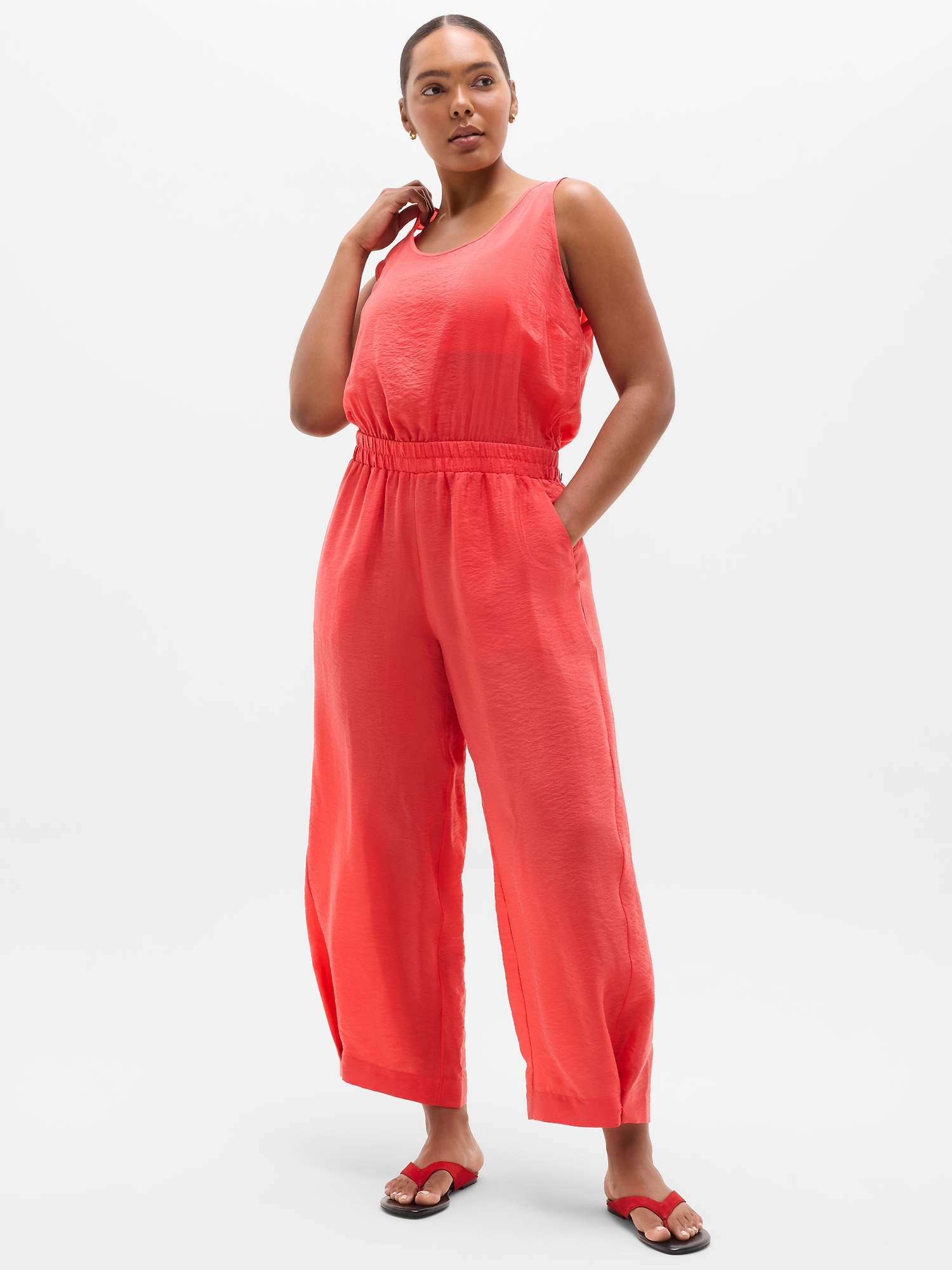 p*g様 FreshService BACK SATIN OVERALL Jumpsuit With Back Zipper | Athleta