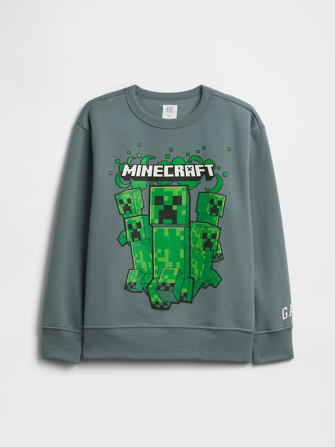 GapKids マインクラフト リラックスフィット クルーネックスウェットシャツ-0