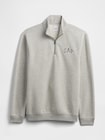 リラックスフィット GAPロゴ 1/4 ジップアップ スウェットシャツ-3