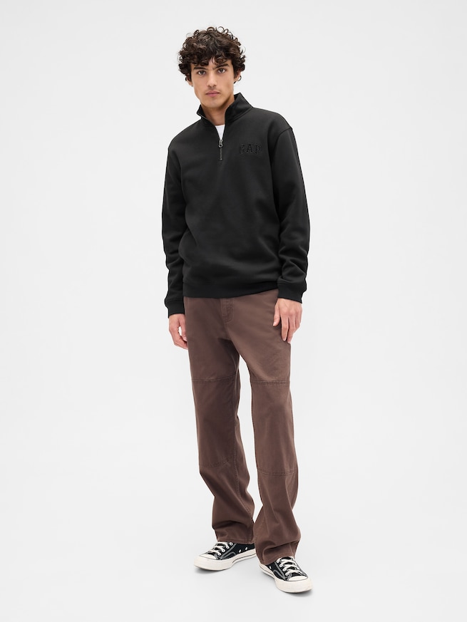 リラックスフィット GAPロゴ 1/4 ジップアップ スウェットシャツ-2