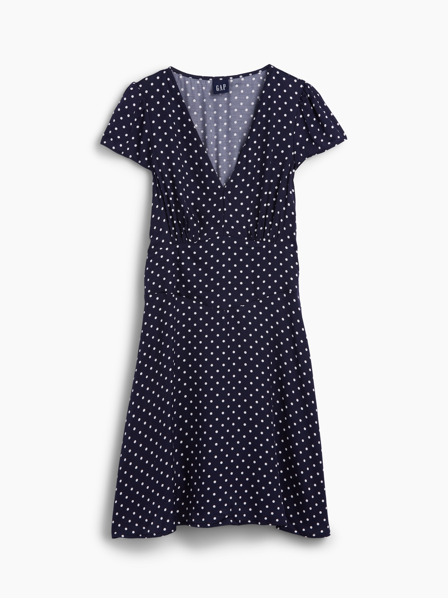 V-Neck Print Mini Dress