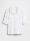 モダン 5分袖 ユーティリティTシャツ-4