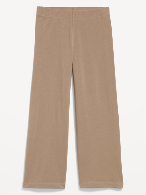 High-Waisted Fashion Wide-Leg Cropped Leggings