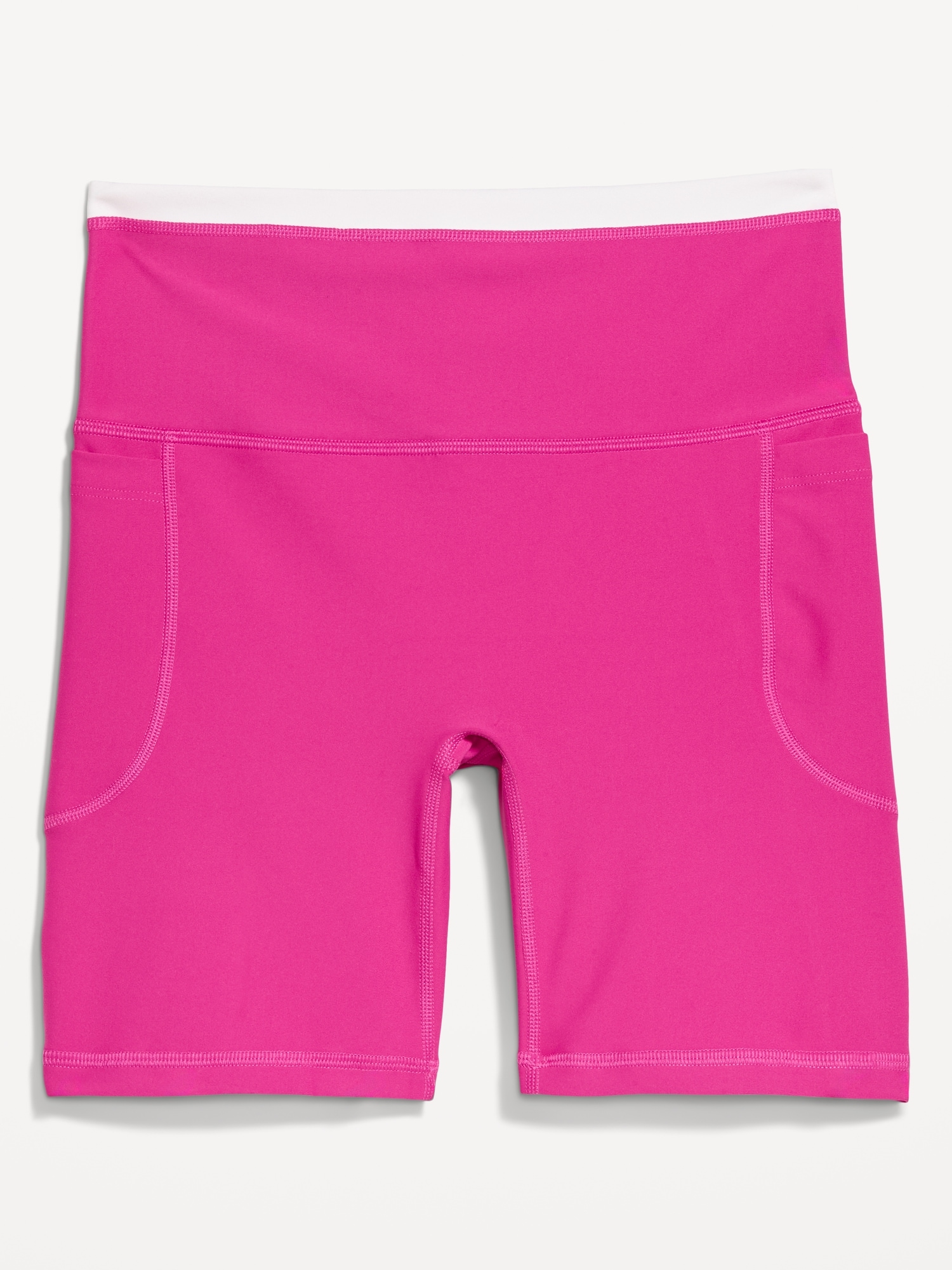 Extra-High Waisted PowerSoft Boundless Pocket Biker Shorts-- 6-inch inseam - No Front Seam