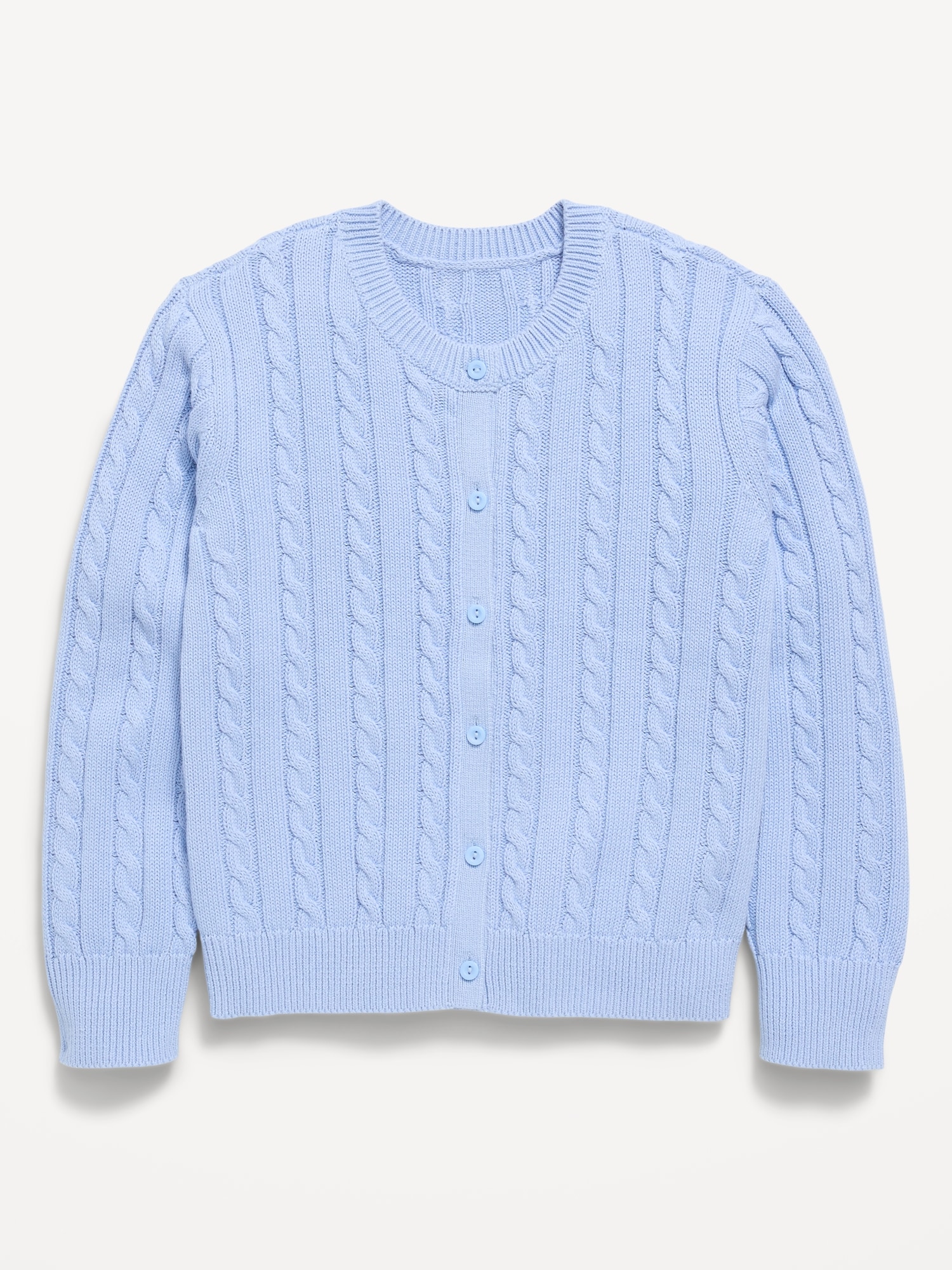Cable-Knit Cardigan Sweater for Girls