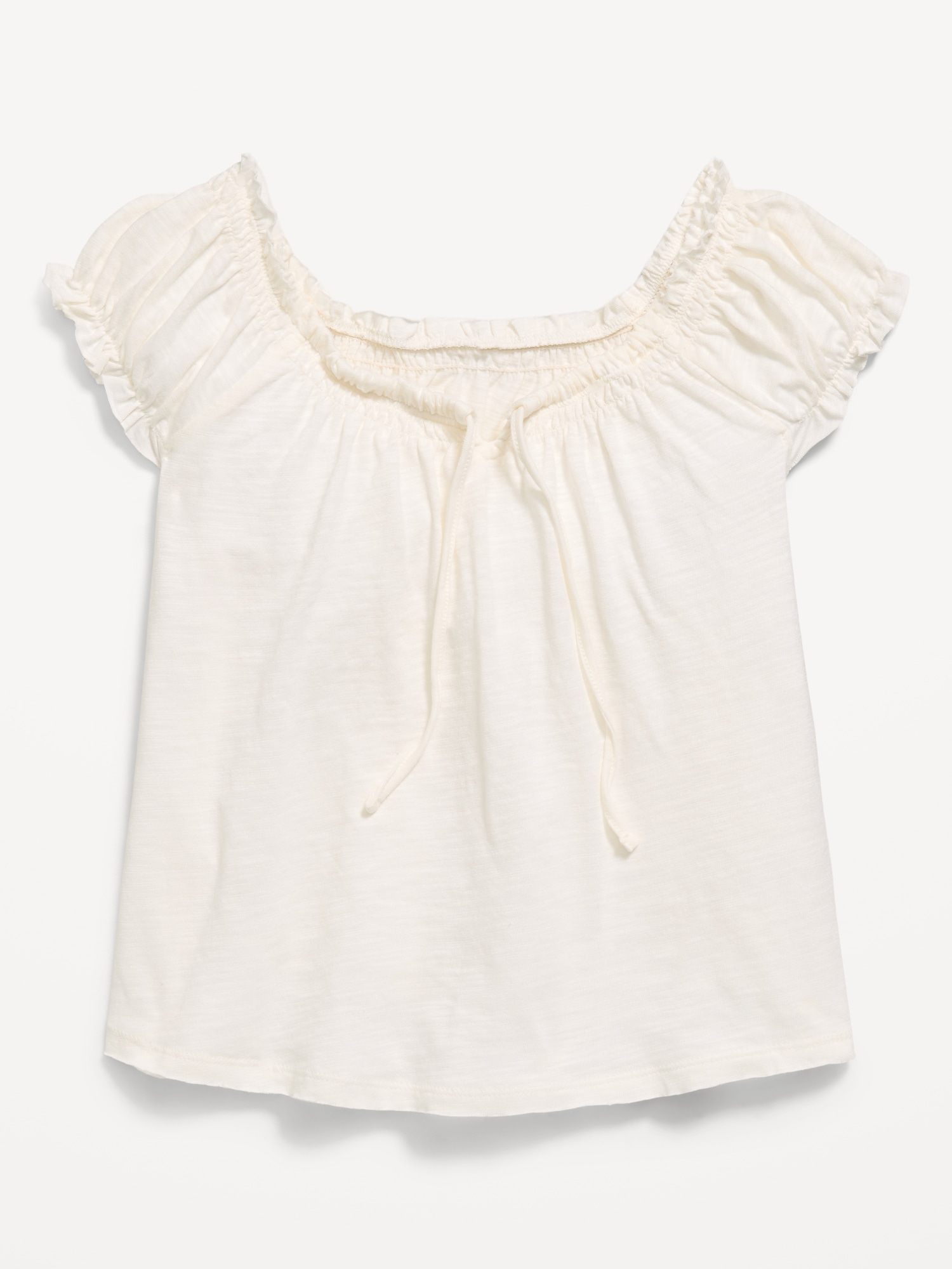 Short-Sleeve Tie-Front Jersey-Knit Top for Girls