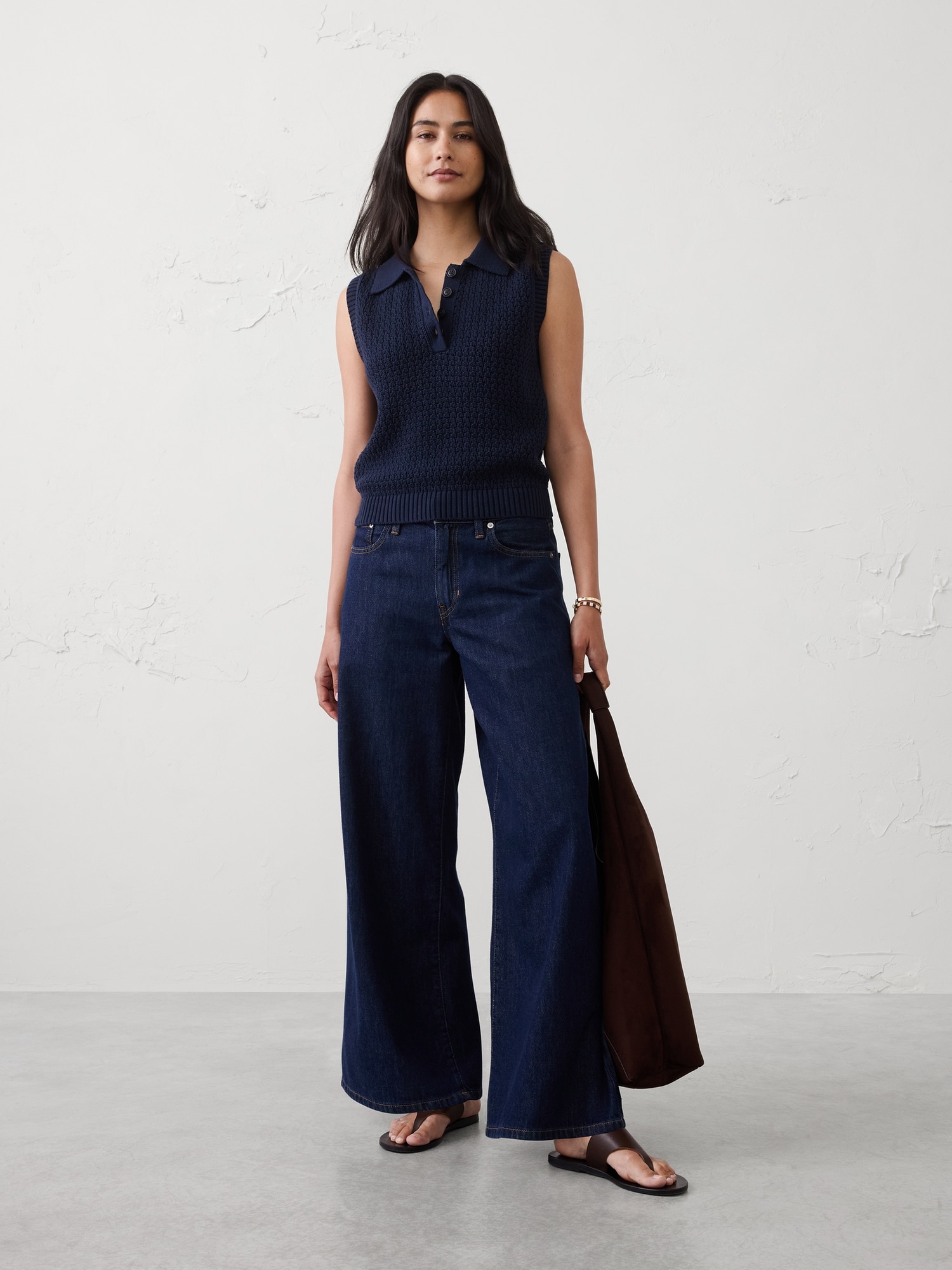 Wide-Leg Mid-Rise Jean