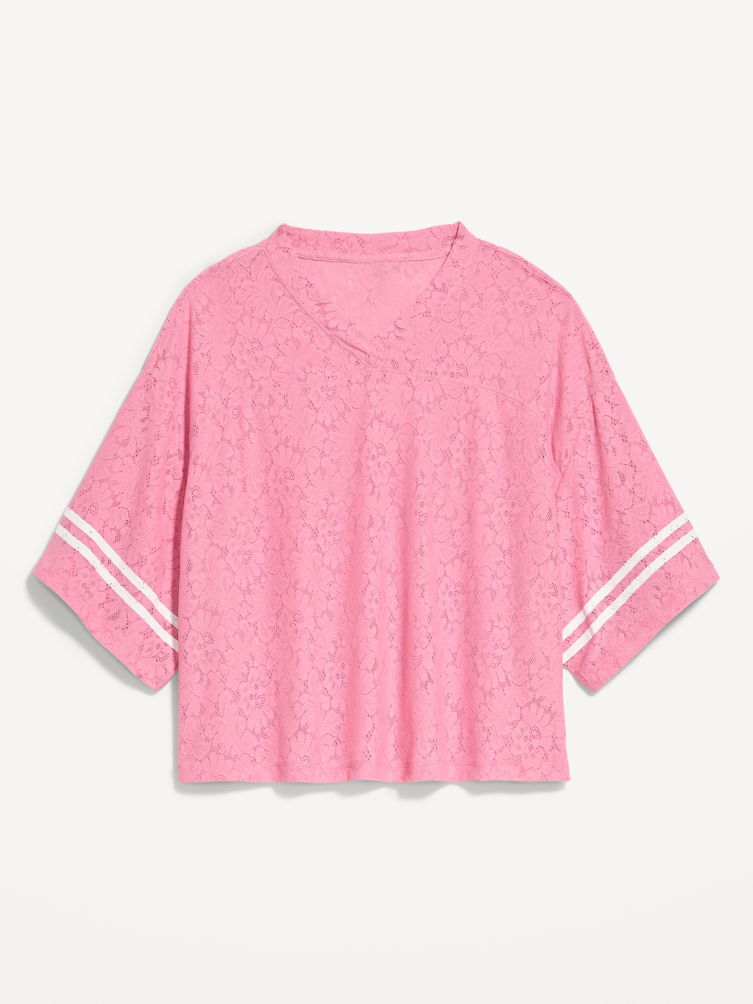 Oversized Cropped Football T-Shirt