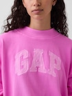 ヴィンテージソフト フレンチテリー オーバーサイズ モックネック GAPロゴ スウェットシャツ-3