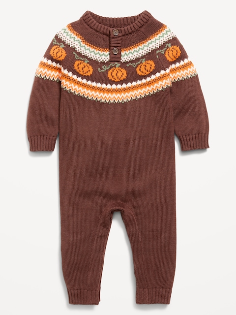 UNE-PIÈCE EN TRICOT À MANCHES LONGUES POUR BÉBÉ