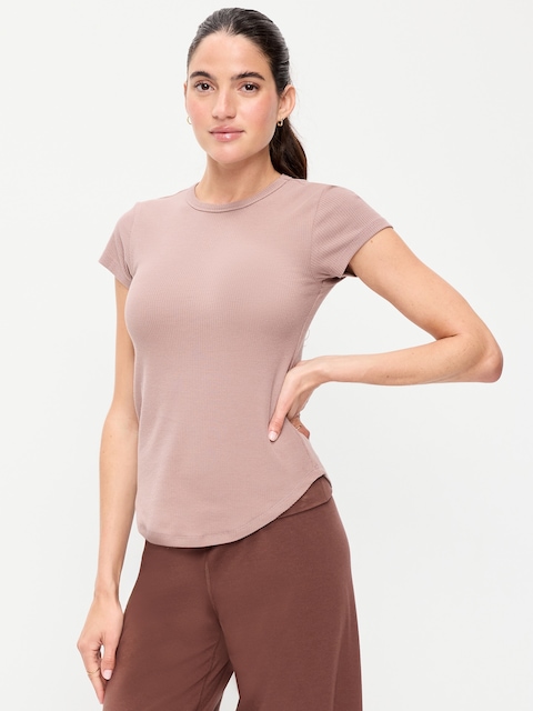CloudLite Crew-Neck Ribbed Top