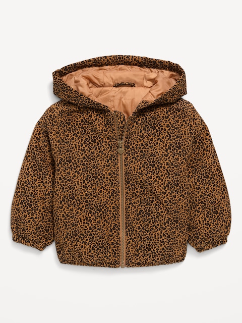 VESTE À GLISSIÈRE EN VELOURS CÔTELÉ À MOTIF POUR TOUTE-PETITE