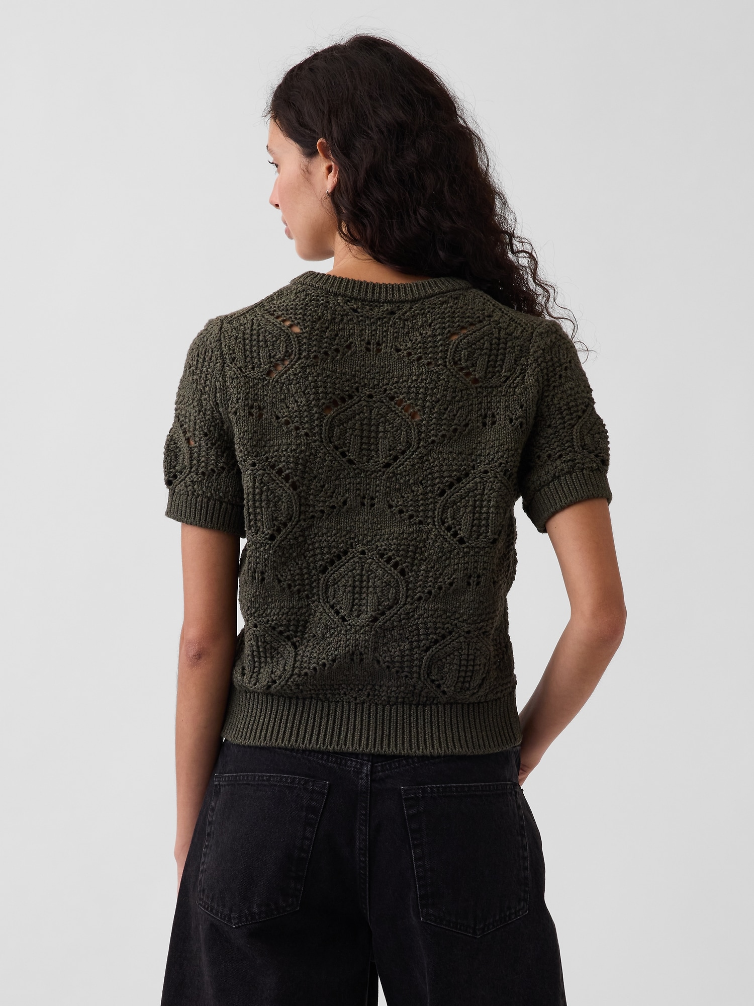 100% Cotton Crochet Sweater