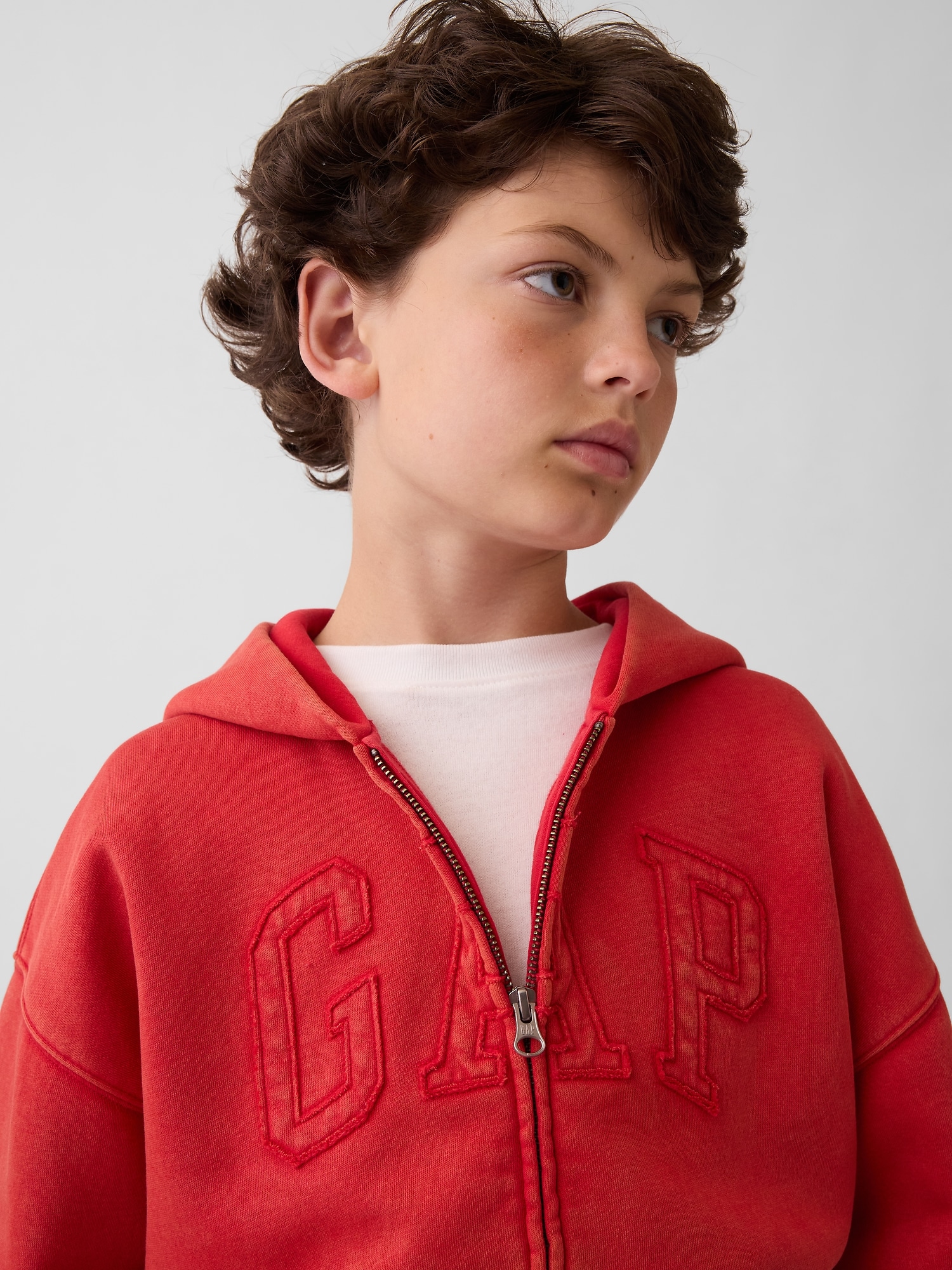 Kids VintageSoft Relaxed Logo Zip Hoodie