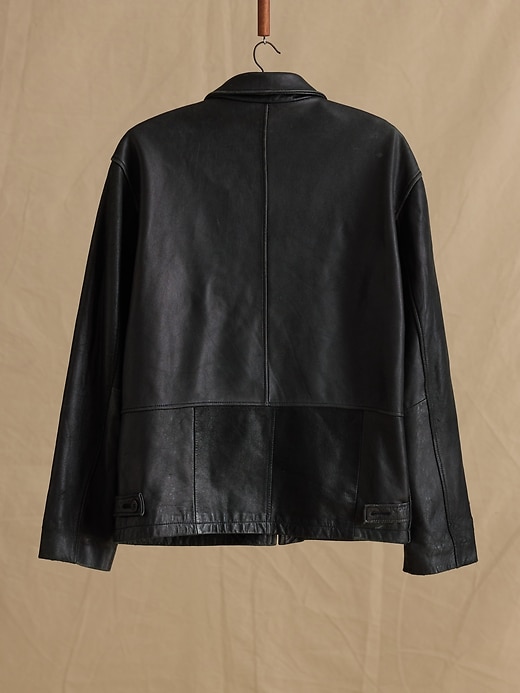 Archive Leather Jacket Men's Size M | Banana Republic