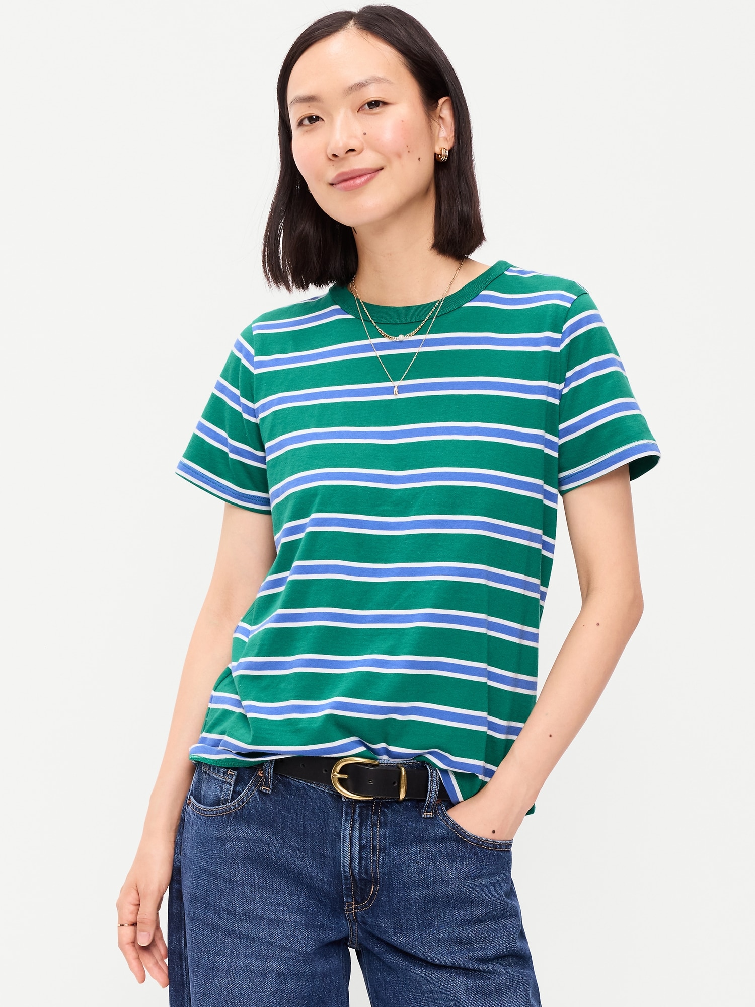 EveryWear Crew-Neck Striped T-Shirt