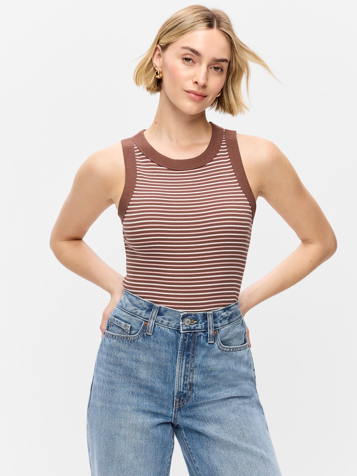 CAMISOLE MOULANTE À BORDS CONTRASTANTS