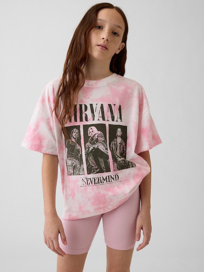 ニルヴァーナ オーバーサイズ チュニックTシャツ (キッズ)-0