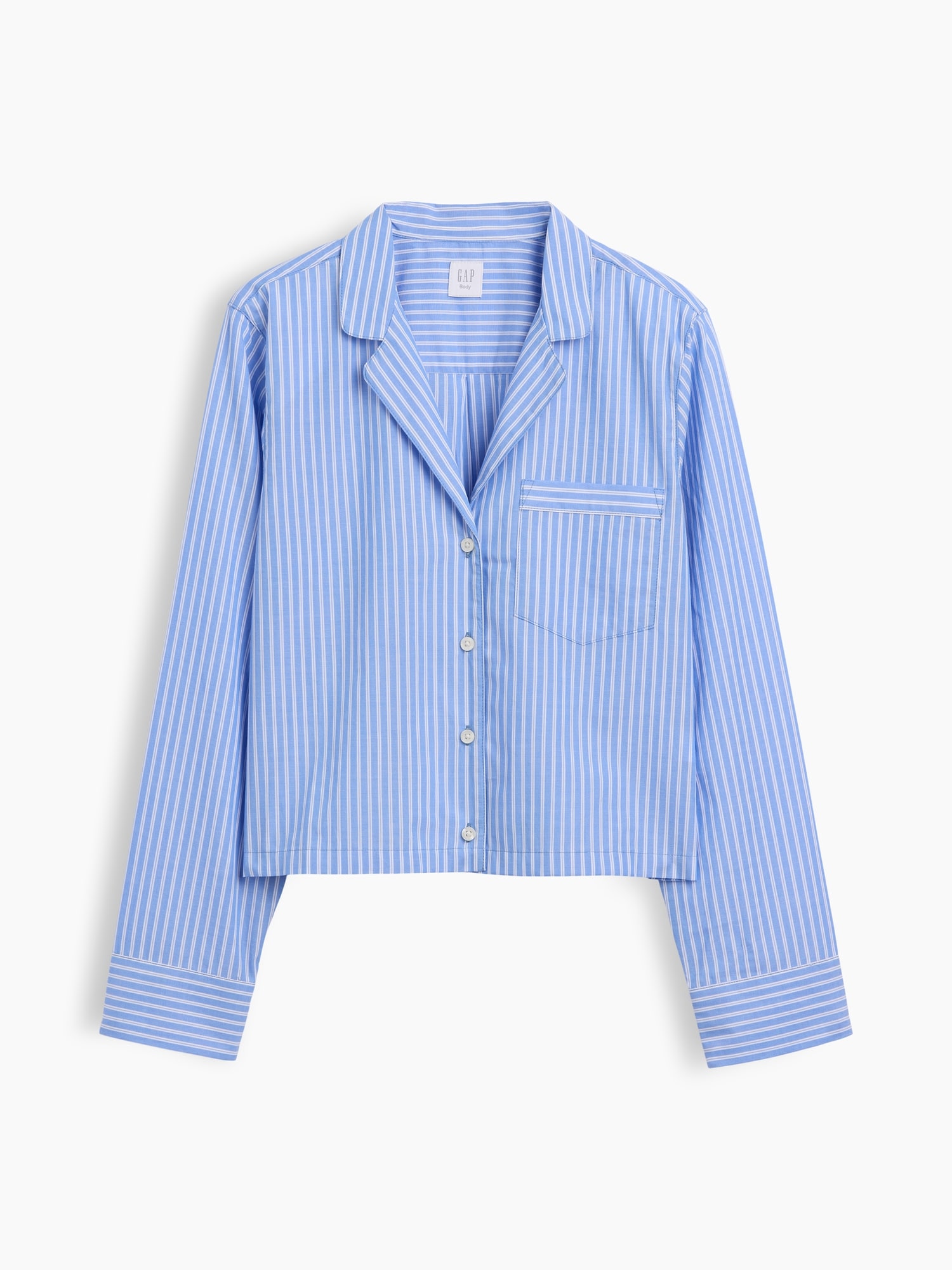 MadeSoft Poplin Oversized Crop PJ Shirt