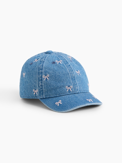 Baby & Toddler Denim Bow Baseball Hat