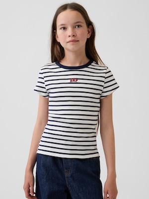 刺しゅう リブTシャツ (キッズ)