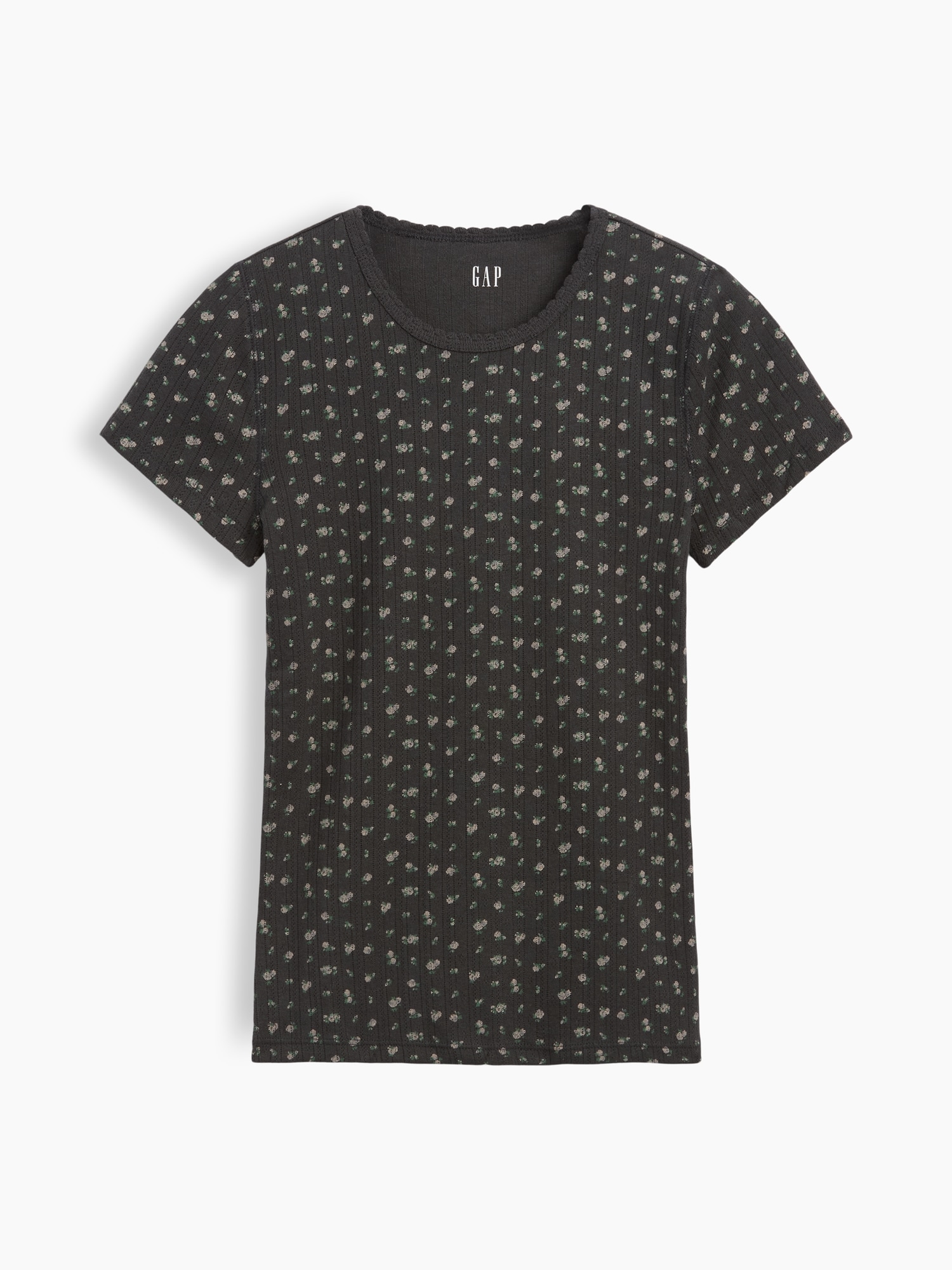 Pointelle Crewneck T-Shirt