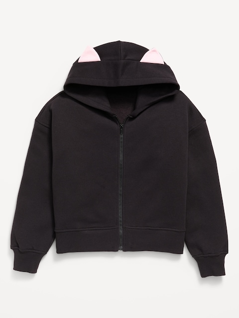VESTE À CAPUCHON EN MOLLETON POUR FILLE