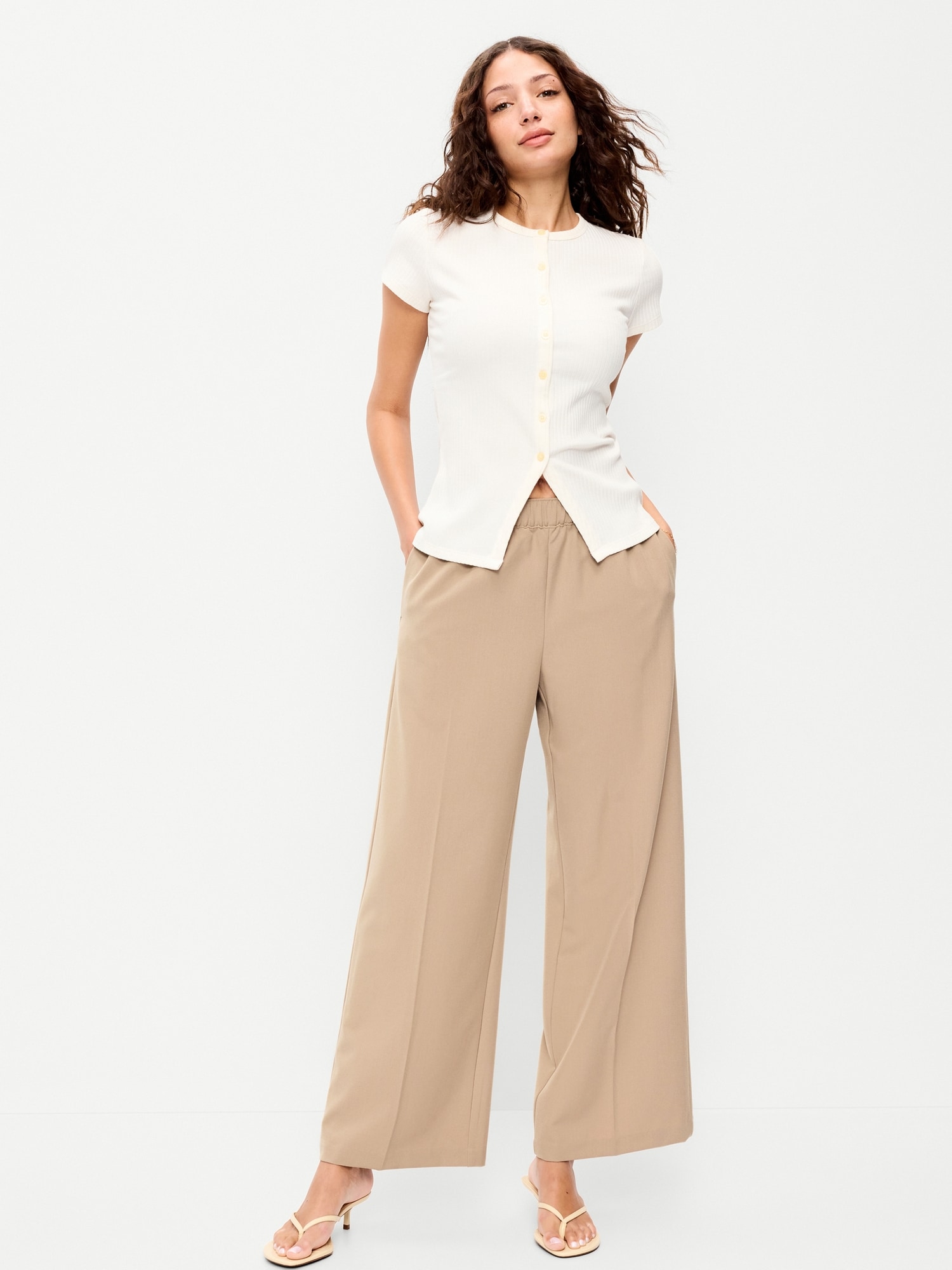 PANTALON BILLIE JAMBE LARGE À TAILLE HAUTE