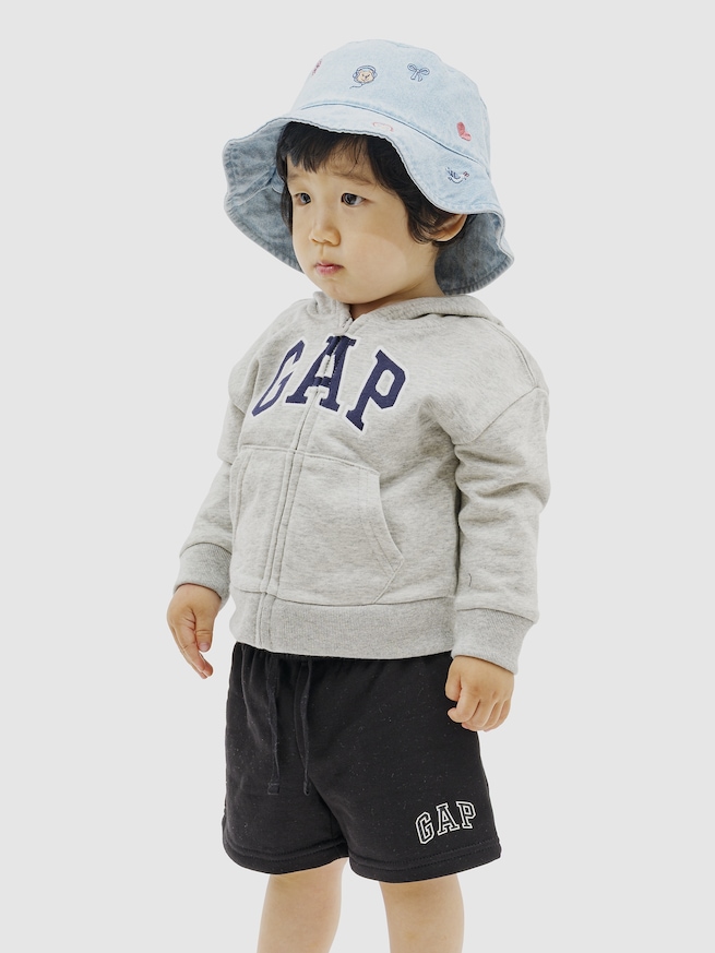 babyGap リラックスフィット GAPロゴ フレンチテリー プルオン ショートパンツ-4