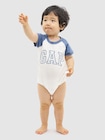 オーガニックコットン GAPロゴ ラグランスリーブ ボディスーツ (ベビー)-4